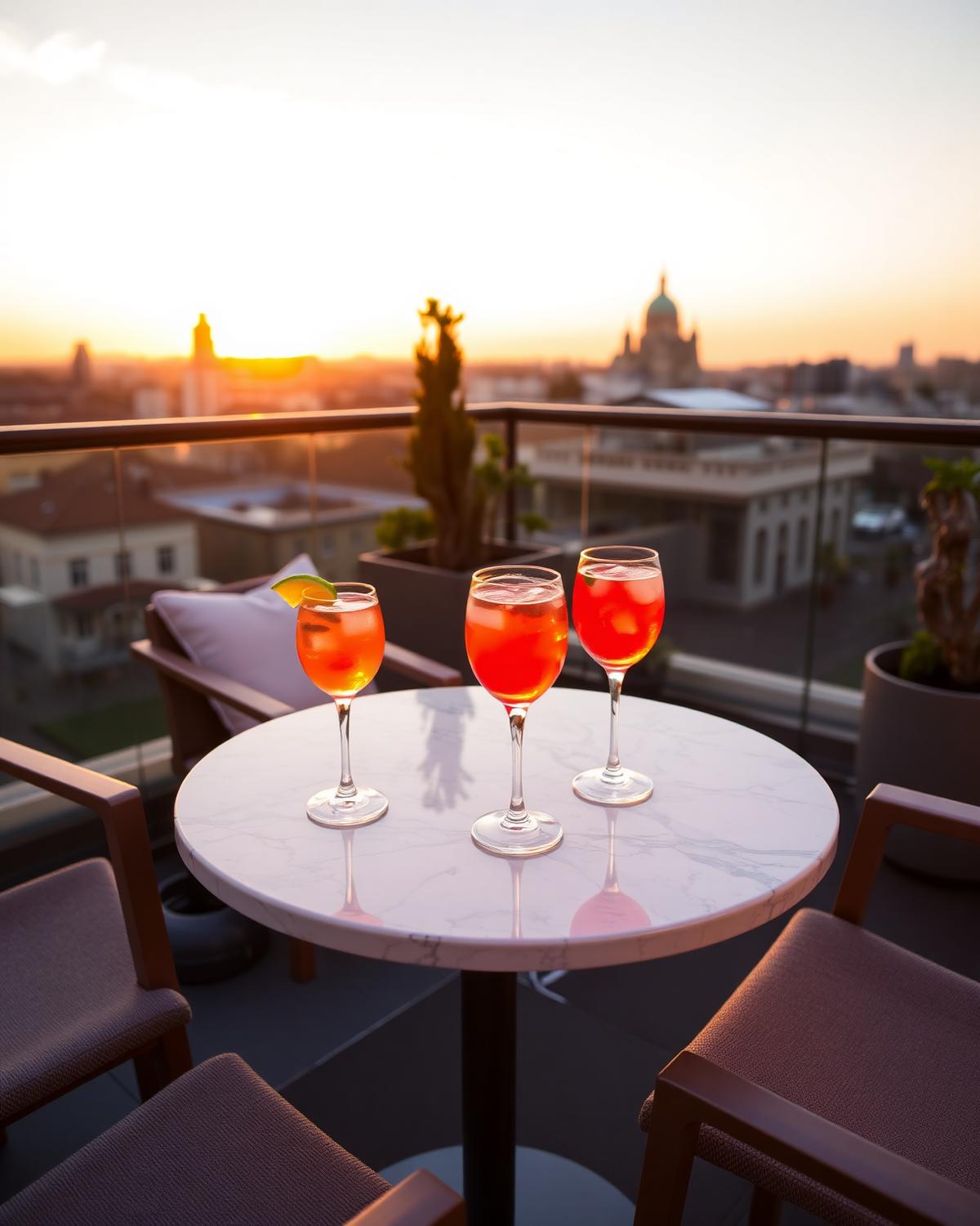 Aperitivo on a Milan rooftop